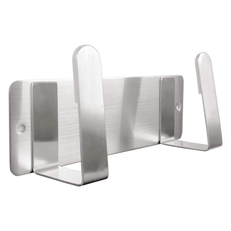 YOUGRIDDA Pot Lid Rack, Wall Mounted 304 Stainless Steel Pan Lid Organizer Holder, Self Adhesive, Kitchen Cooking Utensil Tool (Silver) - Image 1